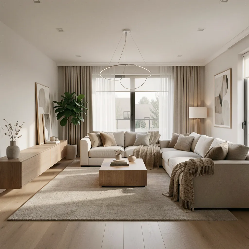 Modern living space render